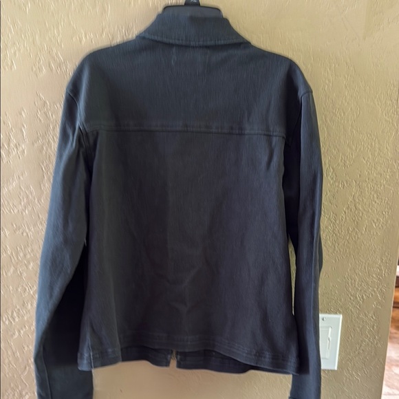 Vintage Levi's Silvertab Black stretch Jean Jacket zippered closure Medium - Picture 5 of 15